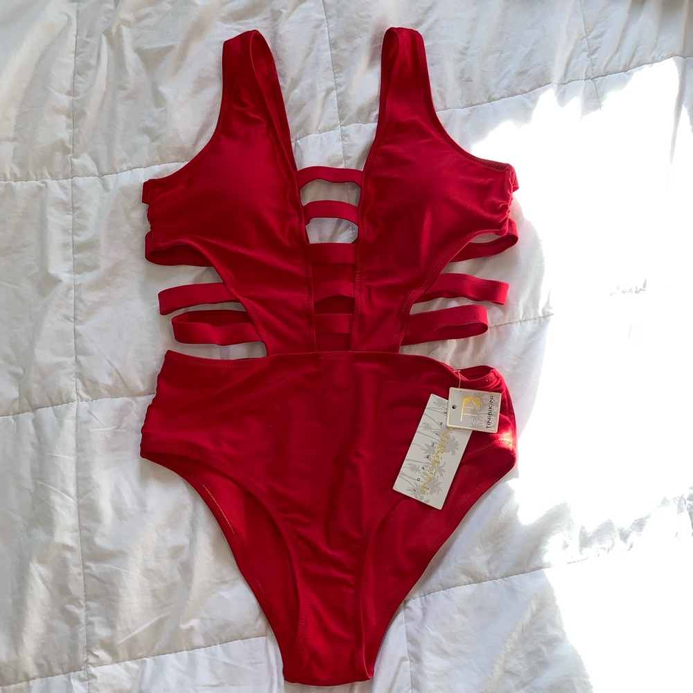 Women’s Red One Piece Swimsuit!